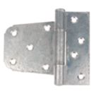 GateMate Matt Silver Straight Heavy Duty Offset Hinges 114mm x 3 1/2" x 89mm 2 Pack