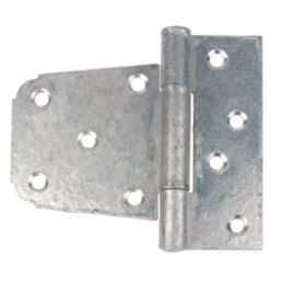 GateMate Matt Silver Straight Heavy Duty Offset Hinges 114mm x 3 1/2" x 89mm 2 Pack