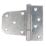 GateMate Matt Silver Straight Heavy Duty Offset Hinges 114mm x 3 1/2" x 89mm 2 Pack