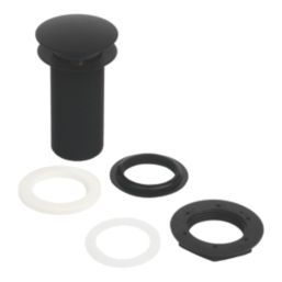 Flomasta Unslotted Pop Up Basin Waste Matt Black 66mm