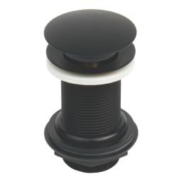 Flomasta Unslotted Pop Up Basin Waste Matt Black 66mm