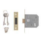 Smith & Locke Fire Rated  3 Lever Electric Brass Mortice Deadlock 76mm Case - 57mm Backset