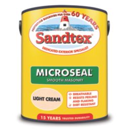 Sandtex 5Ltr Ultra Smooth Light Cream Masonry Paint