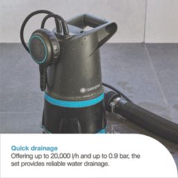 Gardena 20000 Basic 550W Mains-Powered Flood Pump Kit