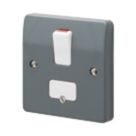 MK Logic Plus 13A Switched Fused Spur  Graphite with White Inserts