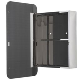 Croydex Medway Illuminated Mirror Cabinet With 258lm LED Light Chrome Gloss 380mm x 110mm x 500mm