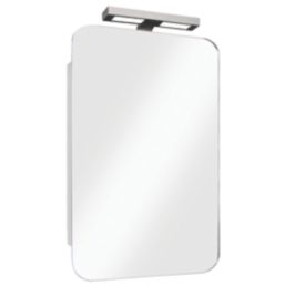 Croydex Medway Illuminated Mirror Cabinet With 258lm LED Light Chrome Gloss 380mm x 110mm x 500mm