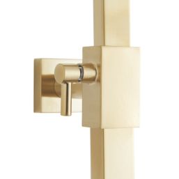Highlife Bathrooms Orkney Rear-Fed Exposed Brushed Brass Thermostatic Shower