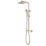 Highlife Bathrooms Orkney Rear-Fed Exposed Brushed Brass Thermostatic Shower