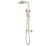 Highlife Bathrooms Orkney Rear-Fed Exposed Brushed Brass Thermostatic Shower