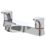Ideal Standard Cerabase Chrome 81mm Deck Mounted Lever 2 Tap Holes Bath Mixer Tap