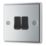 LAP  20A 16AX 2-Gang 2-Way Light Switch  Polished Chrome with Black Inserts