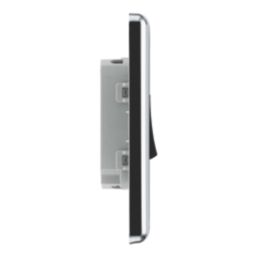 LAP  20A 16AX 2-Gang 2-Way Light Switch  Polished Chrome with Black Inserts