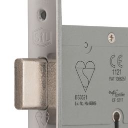 Smith & Locke Fire Rated  5 Lever Chrome Deadlock 76mm Case - 57mm Backset