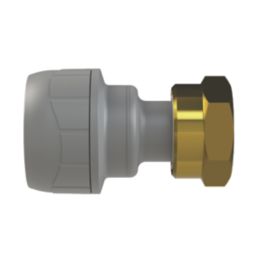 PolyPlumb Enhanced  Plastic Push-Fit Straight Tap Connector 22mm x 3/4"