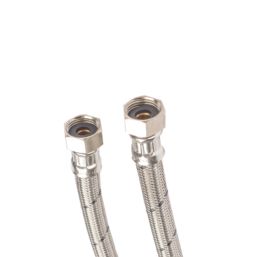 Hep2O Push-Fit Connection Flexible Tap Connectors 15mm x 1/2" x 500mm 2 Pack