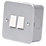 10AX 2-Gang 2-Way Metal Clad Switch with White Inserts