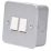 Essentials  10AX 2-Gang 2-Way Metal Clad Switch with White Inserts