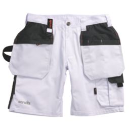Scruffs Worker Plus Work Shorts White 36" W