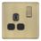 LAP  13A 1-Gang DP Switched Socket Antique Brass  with Black Inserts