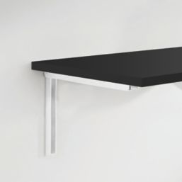 Essentials Folding Shelf Brackets White 280mm x 200mm 2 Pack