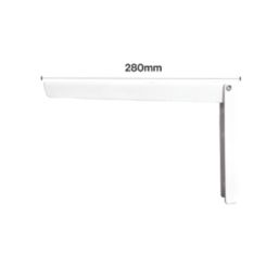 Essentials Folding Shelf Brackets White 280mm x 200mm 2 Pack