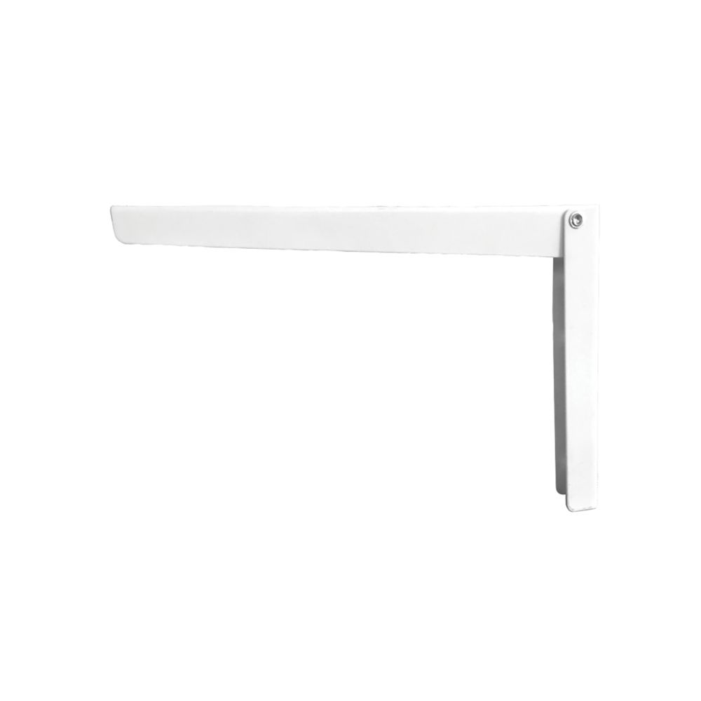 Essentials Folding Shelf Brackets White 280mm x 200mm 2 Pack Screwfix