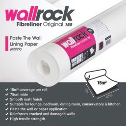 Wallrock White Fibreliner Wallpaper 750mm x 20m
