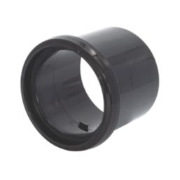 FloPlast  Push-Fit/Solvent Weld Single Socket Pipe Coupler Black 110mm