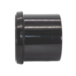 FloPlast  Push-Fit/Solvent Weld Single Socket Pipe Coupler Black 110mm