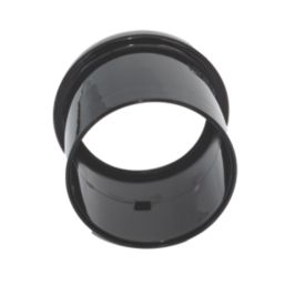 FloPlast  Push-Fit/Solvent Weld Single Socket Pipe Coupler Black 110mm
