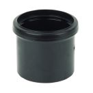 FloPlast  Push-Fit/Solvent Weld Single Socket Pipe Coupler Black 110mm
