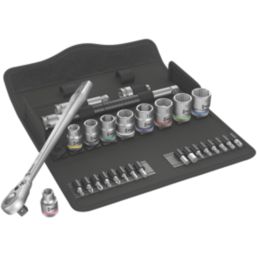 Wera 8100 SB 8 Zyklop Metal 3/8" Drive Ratchet & Socket Set 29 Pcs