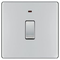 LAP  20A 1-Gang DP Boiler Switch Polished Chrome with LED