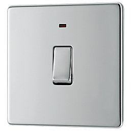 LAP  20A 1-Gang DP Boiler Switch Polished Chrome with LED
