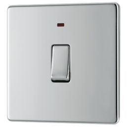 LAP  20A 1-Gang DP Boiler Switch Polished Chrome with LED