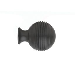 Elite Knobs & Handles Reeded Cabinet Knob Matt Black 30mm