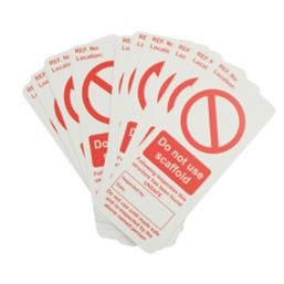 Essentials  Scaffold Prohibition Tag Inserts 10 Pack