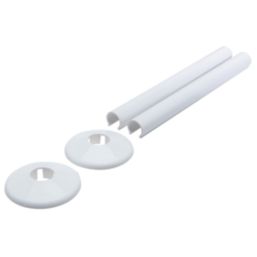 Talon Snappit Radiator Tail Pipe Covers White 18mm x 200mm 2 Pack