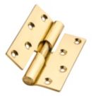 Smith & Locke Polished Brass  Rising Butt Hinges  100mm x 84mm 2 Pack