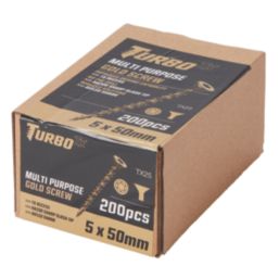 Turbo TX  TX Double-Countersunk  Multipurpose Screws 5mm x 50mm 200 Pack