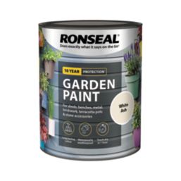 Ronseal Garden Paint Matt White Ash 0.75Ltr