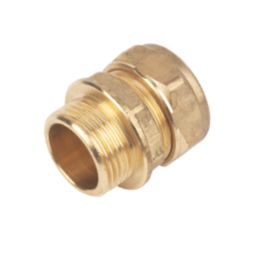 Flomasta  Brass Compression Adapting Male Coupler 22mm x 3/4"