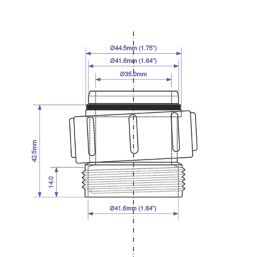 McAlpine T12A-1 1 1/2" BSP Coupler White 40mm x 40mm
