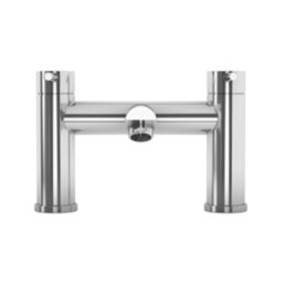 Aqualisa Uptown Chrome 145mm Deck Mounted Lever 2 Tap Holes Bath Pillar Tap