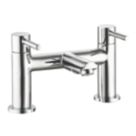 Aqualisa Uptown Chrome 145mm Deck Mounted Lever 2 Tap Holes Bath Pillar Tap