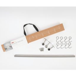 Rothley  8-Hook Utensil Rail Kit Brushed Nickel 600mm