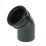 FloPlast  Push-Fit 135° Single Socket Bend Black 110mm