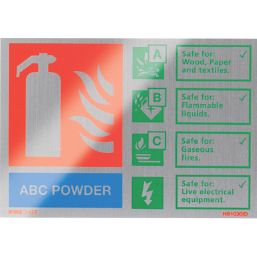 Firechief  Non Photoluminescent "ABC Powder" Fire Safety Sign 150mm x 100mm
