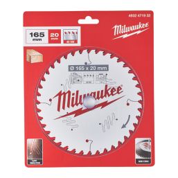 Milwaukee  Wood Circular Saw Blade 165mm x 20mm 40T